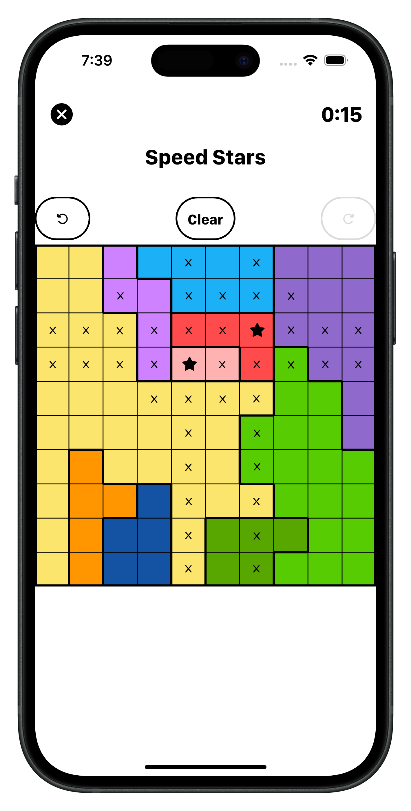 Speed Stars daily star placement logic puzzle screenshot