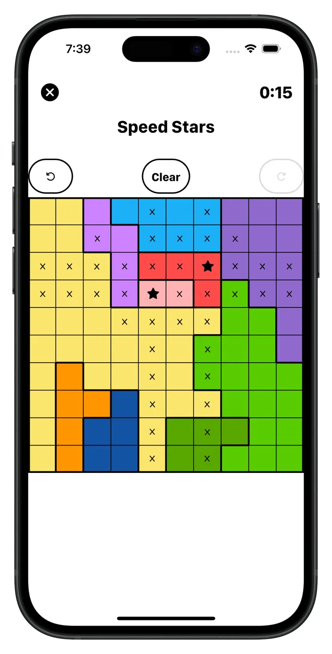Speed Stars daily star placement logic puzzle screenshot