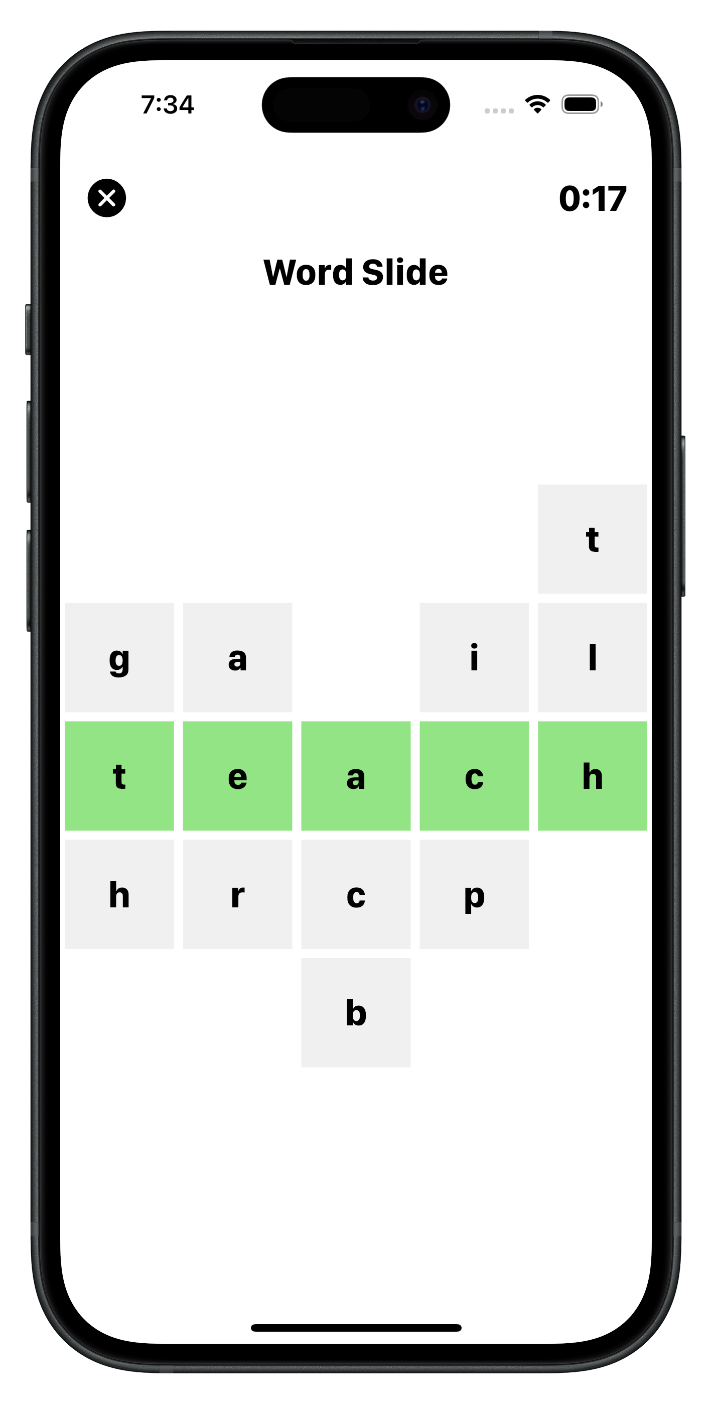 Word Slide daily word search puzzle screenshot